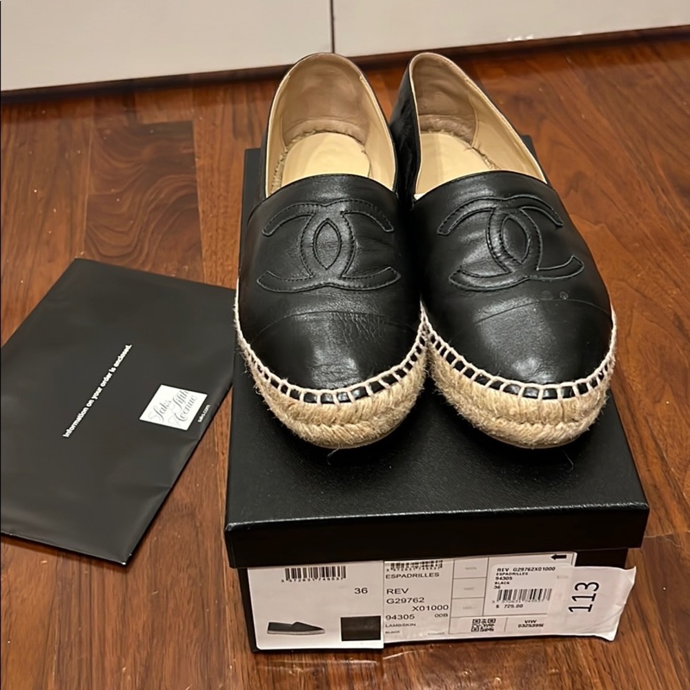 Chanel Espadrilles size 36 black